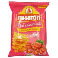 ЧИПСЫ КУКУРУЗНЫЕ MISSION КАМЧАТСКИЙ КРАБ 90Г ПАК