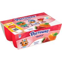 ЙОГУРТ РАСТИШКА ТВОРОЖ КЛУБНИКА/АБРИКОС 6*45Г