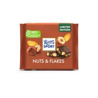 RITTER SPORT ШОКОЛАД С ОРЕХАМИ И ХЛОПЬЯМИ 100Г