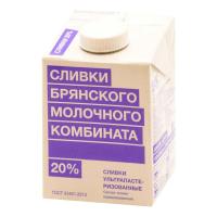 СЛИВКИ У/ПАСТ БМК 20% 0,5Л Т/П