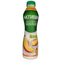 ЙОГУРТ ПИТ АКТИВИА ПЕРСИК 2,1% 670Г ПЛ/БУТ