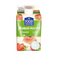 ЙОГУРТ ПИТ FOODMASTER ЖИВОЙ КЛУБНИКА 2% 0,45Л П/П