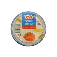 ЗАКУСКА ИКОРНАЯ VICI С КРЕМОМ КРАСНАЯ АЛЬГИНОВАЯ 180Г