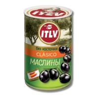 МАСЛИНЫ ITLV ЧЕРНЫЕ Б/КОСТ 314МЛ Ж/Б