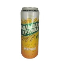 ПИВО БОЛЬШАЯ КРУЖКА МЯГКОЕ 4% 0,43Л Ж/Б