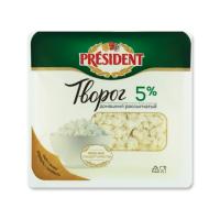 ТВОРОГ PRESIDENT ДОМАШНИЙ 5% 450Г ВАН