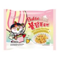 ЛАПША SAMYANG ОСТРАЯ КУРИЦА КРЕМ-КАРБОНАРА 140Г ПАКЕТ