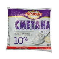 СМЕТАНА PRESIDENT 10% 380Г Ф/П СМЕТАНА PRESIDENT 10% 380Г Ф/П